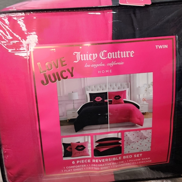 Juicy Coulture 6 Piece Twin  Reversible bed set new - Picture 1 of 6